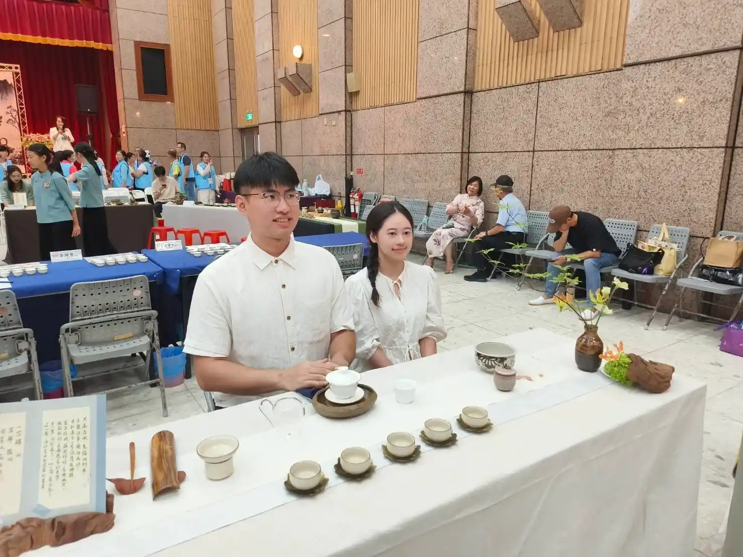 月映千江盃全國泡茶競賽茶席「隨山」蓋碗茶席擺設
